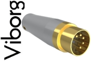 ND05G: Viborg NAIM 5 Pin Din Connector Pure Copper, Gold-plated