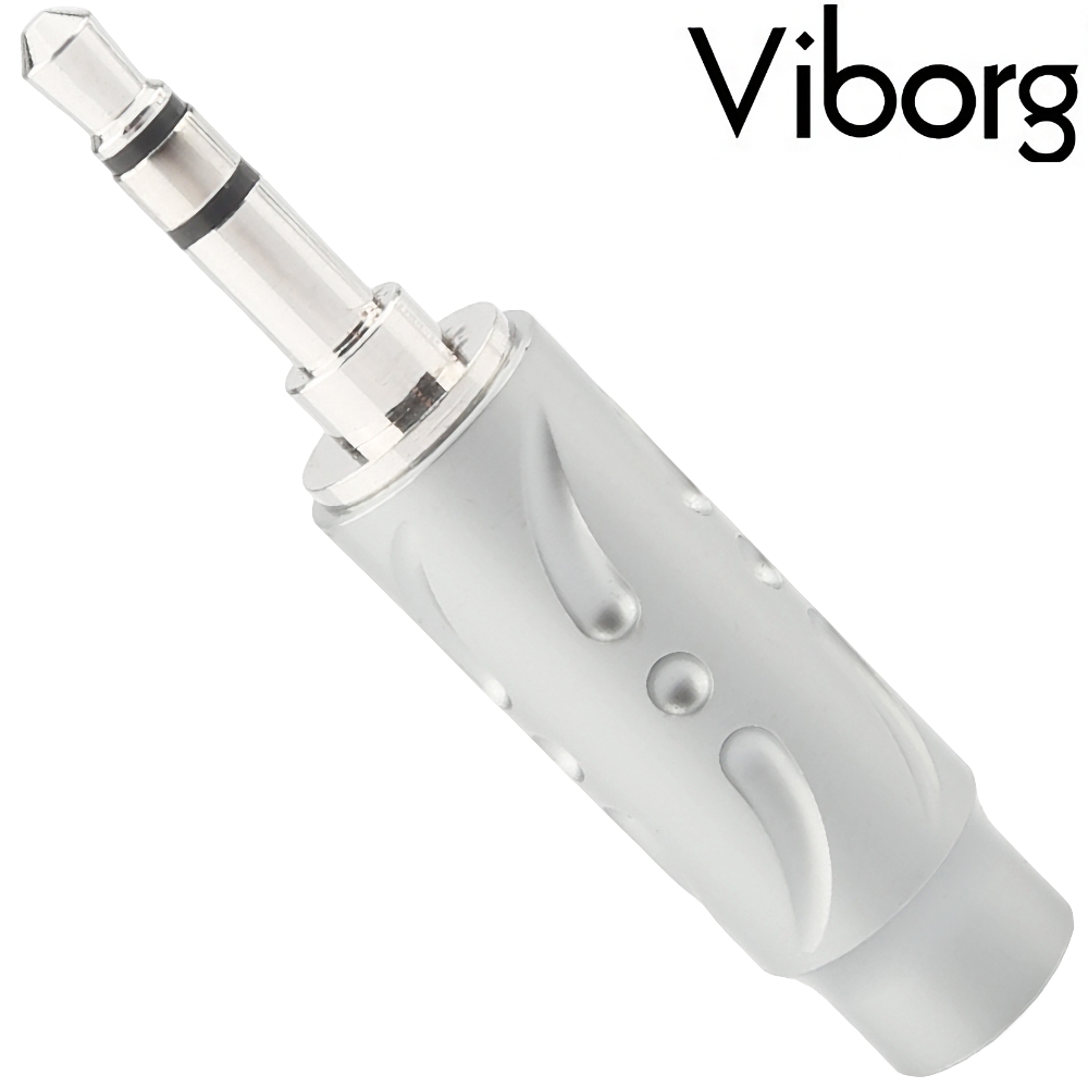 Viborg VH302R 3.5mm Stereo Jack Connector, Rhodium-plated