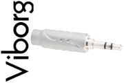 Viborg VH302R 3.5mm Stereo Jack Connector, Rhodium-plated