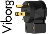 Viborg LM505G US AC Connector 90° Pure Copper, Gold-plated