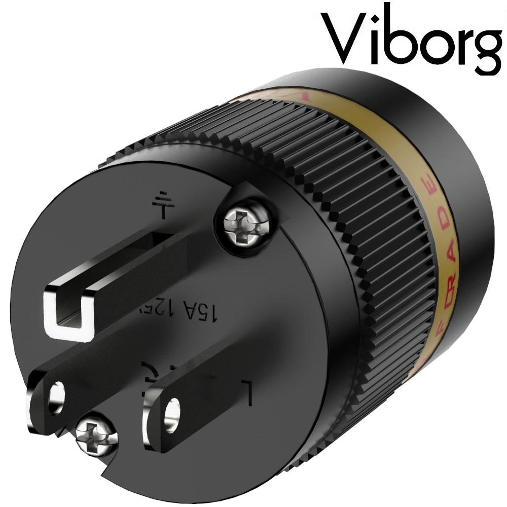 Viborg VM501S US AC Connector Pure Copper, Silver-plated