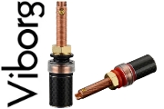 Viborg BP614 Binding post, Carbon fibre, Pure Copper, 45mm