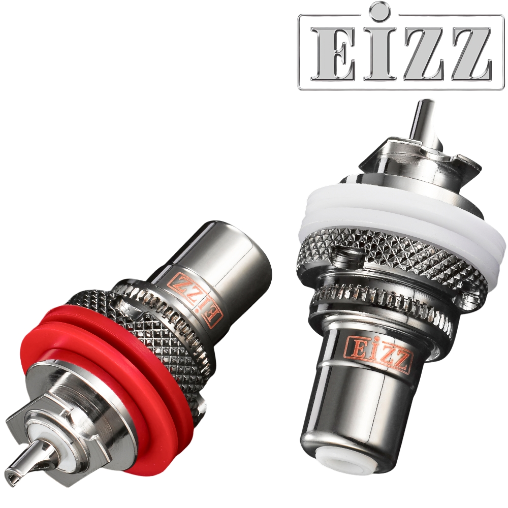 EIZZ EZ-104 RCA Socket, Tellurium Copper, Rhodium Plated