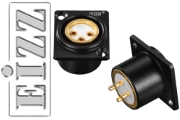 EIZZ EZ-108F XLR Socket, Female, Gold Plated