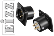 EIZZ EZ-108M XLR Socket, Male, Gold Plated