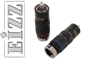 EIZZ EZ-201 RCA Connectors, Silver Plated, Black Shell