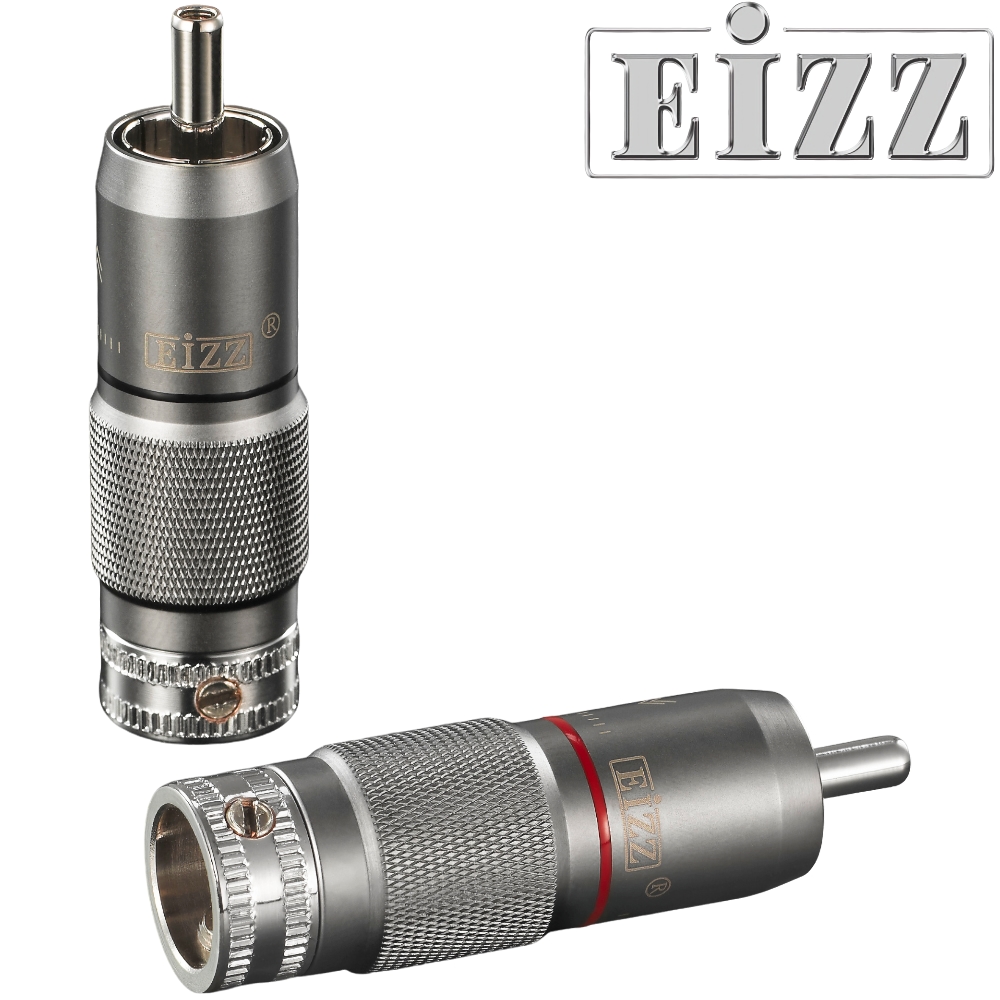 EIZZ EZ-202 RCA Connectors, Rhodium Plated