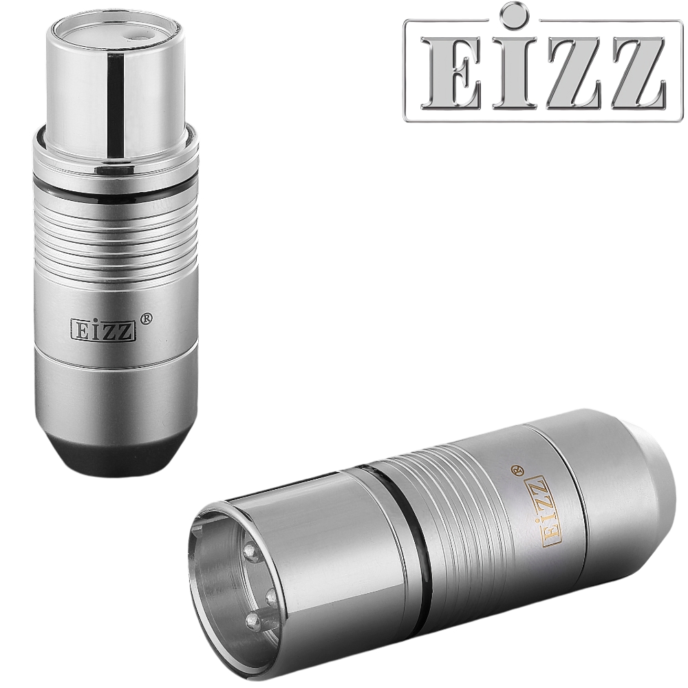 EIZZ EZ-205F / EZ-205M XLR Connectors, Tellurium Copper, Rhodium Plated (2F + 2M)