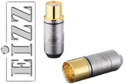 EIZZ EZ-206F / EZ-206M XLR Connectors, Tellurium Copper, Gold Plated (2F + 2M)