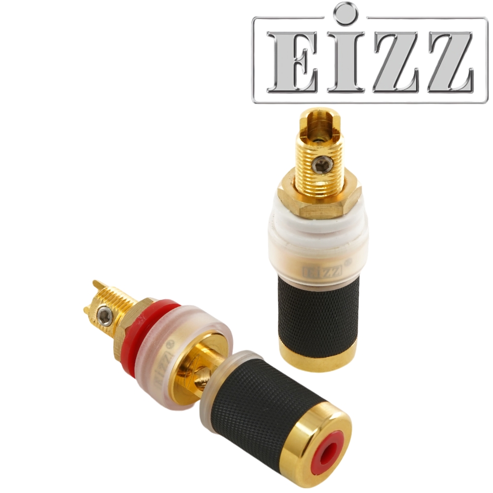 EIZZ EZ-303A Binding Posts, Brass, Gold Plated