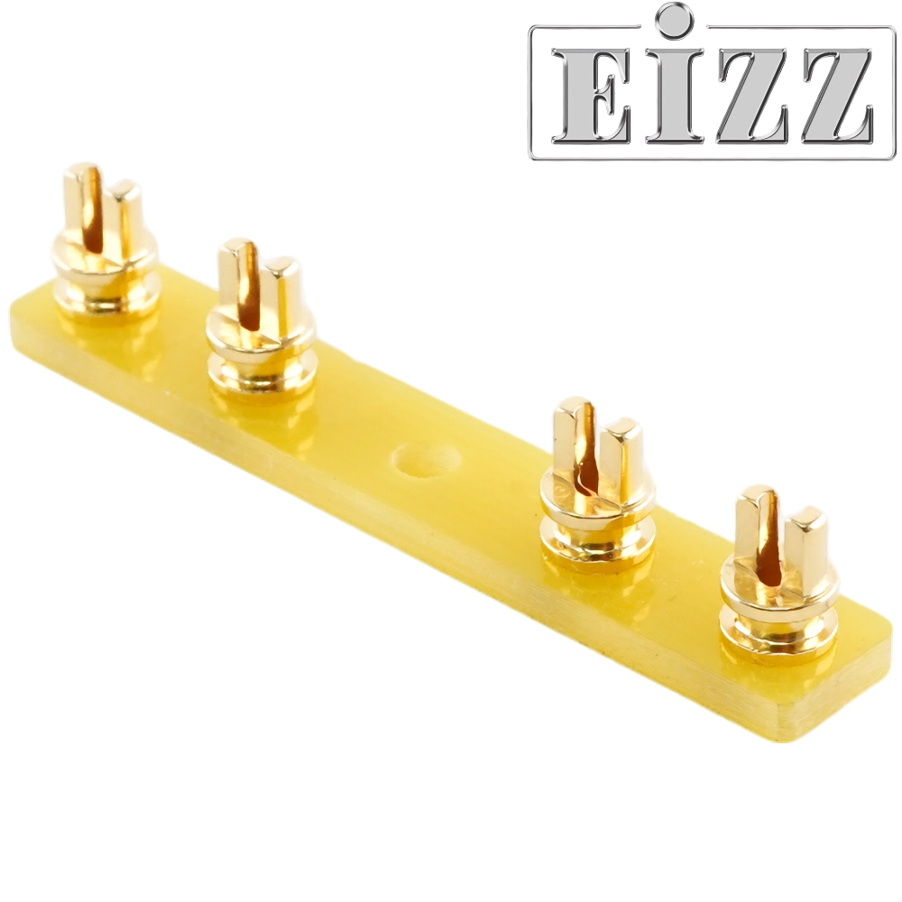 EIZZ EZ-3104 4 Pin Tag Strip, Gold Plated