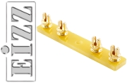 EIZZ EZ-3104 4 Pin Tag Strip, Gold Plated