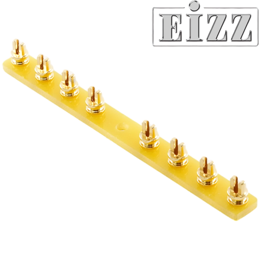 EIZZ EZ-3108 8 Pin Tag Strip, Gold Plated