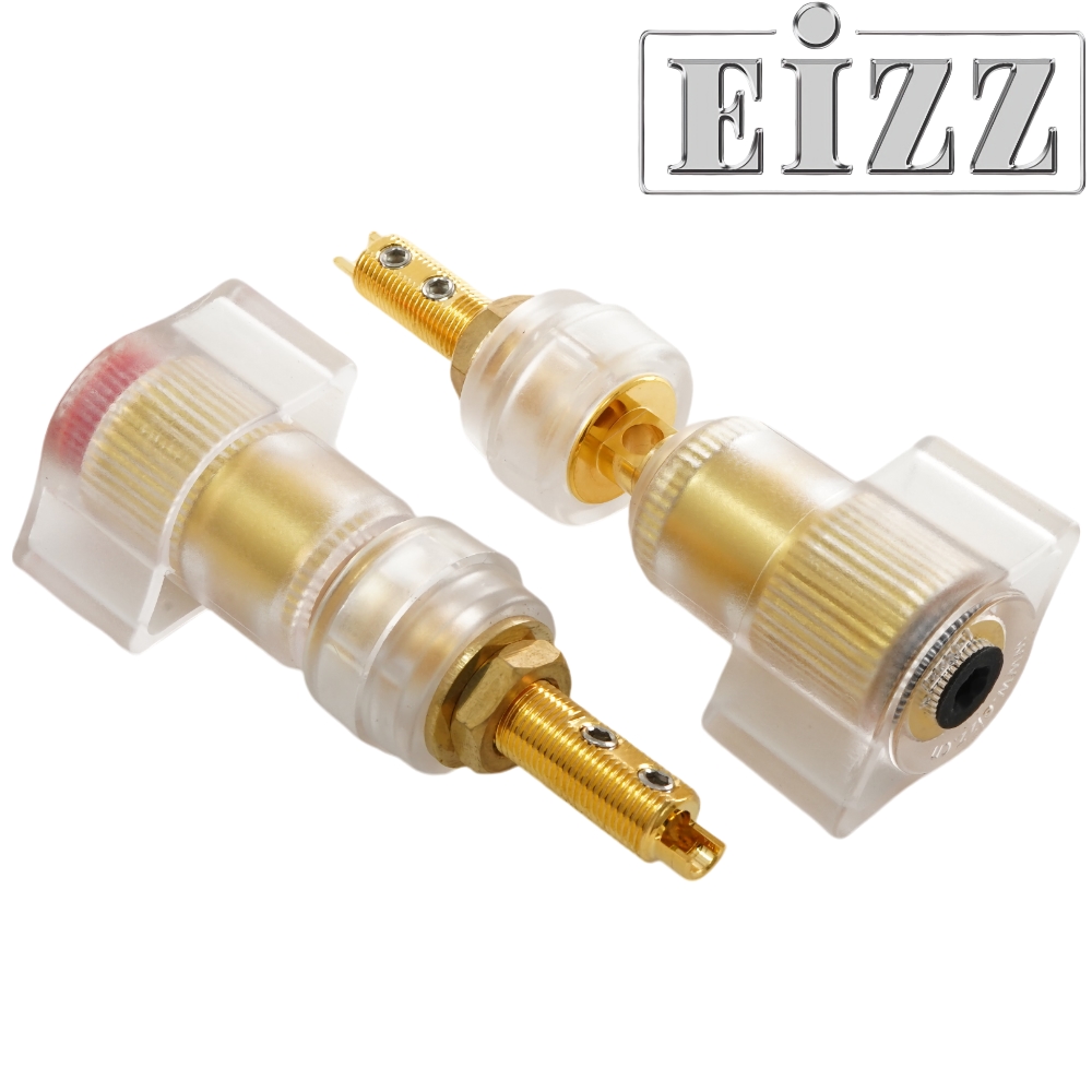 EZ-318: EIZZ Binding Posts, Tellurium Copper, Gold Plated, Long (1 pair)