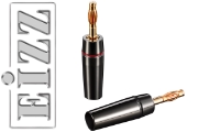 EIZZ EZ-505 Banana Plugs, Beryllium Copper, Gold Plating