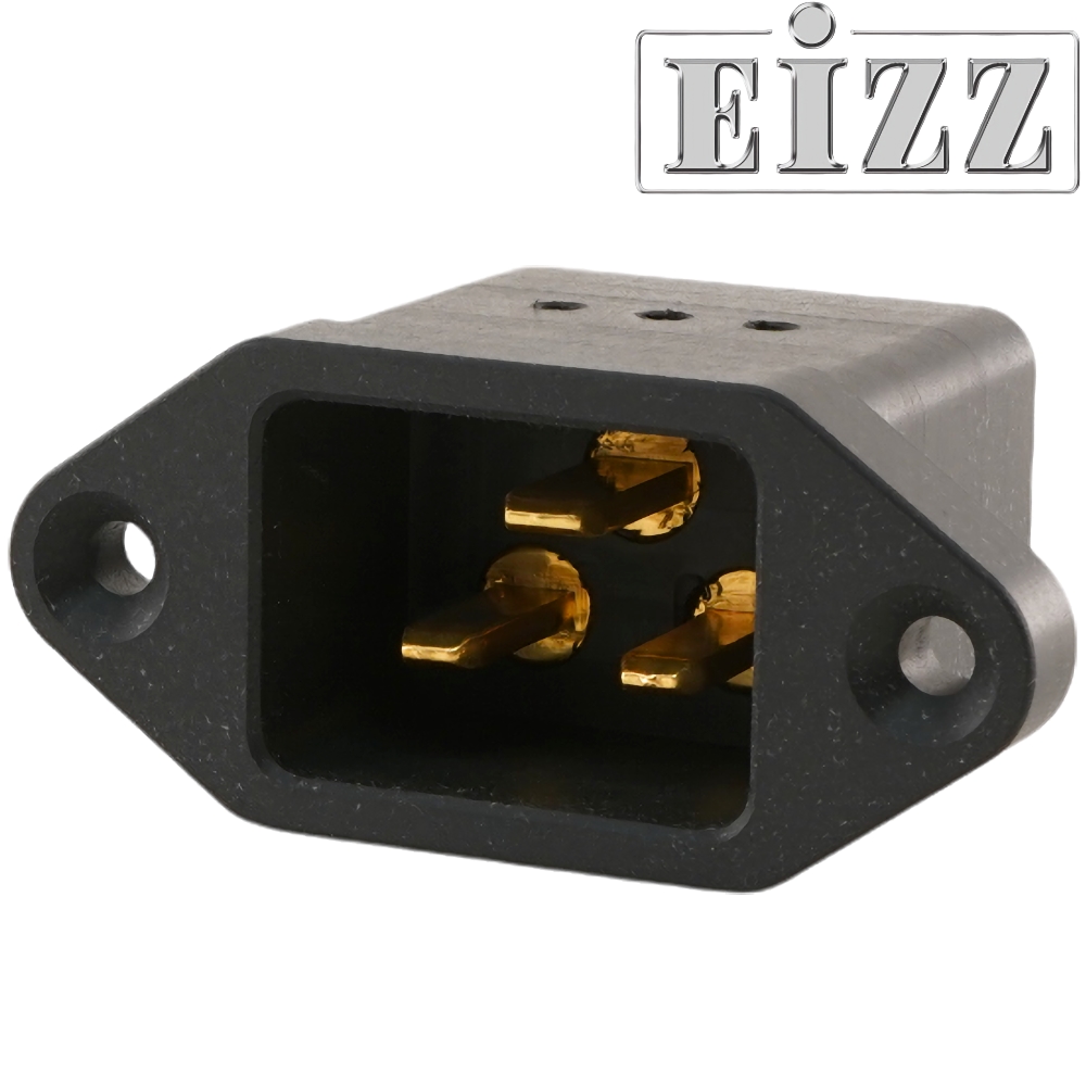 EZ-7020: EIZZ C20, IEC Socket, Gold Plated 