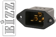  EIZZ EZ-7020 C20, IEC Socket, Gold Plated