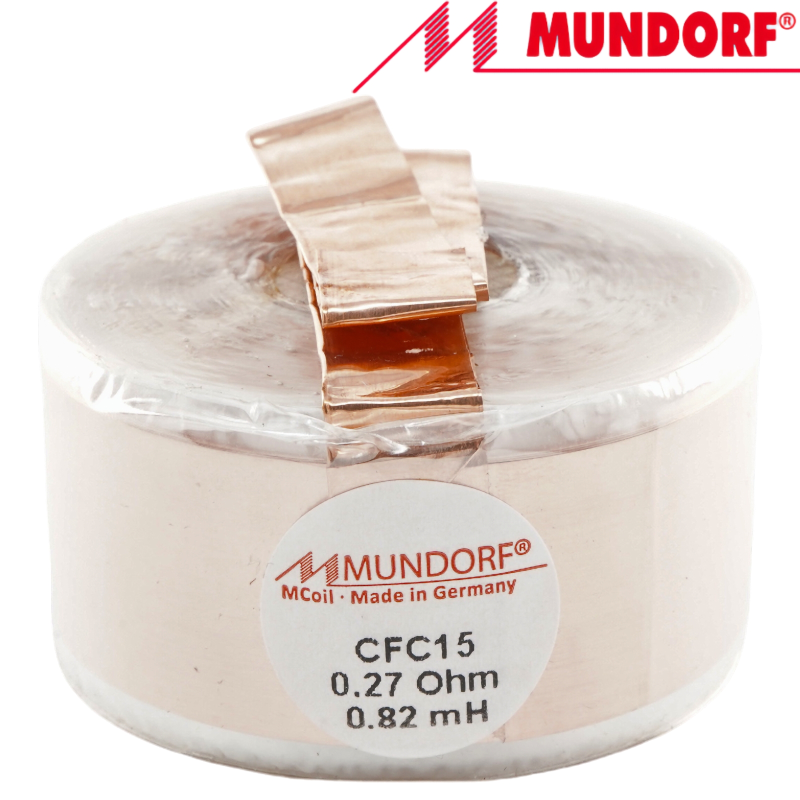 CFC15-0,82: Mundorf M-Coil CFC15 0.82mH foil coils, foil 22mm width