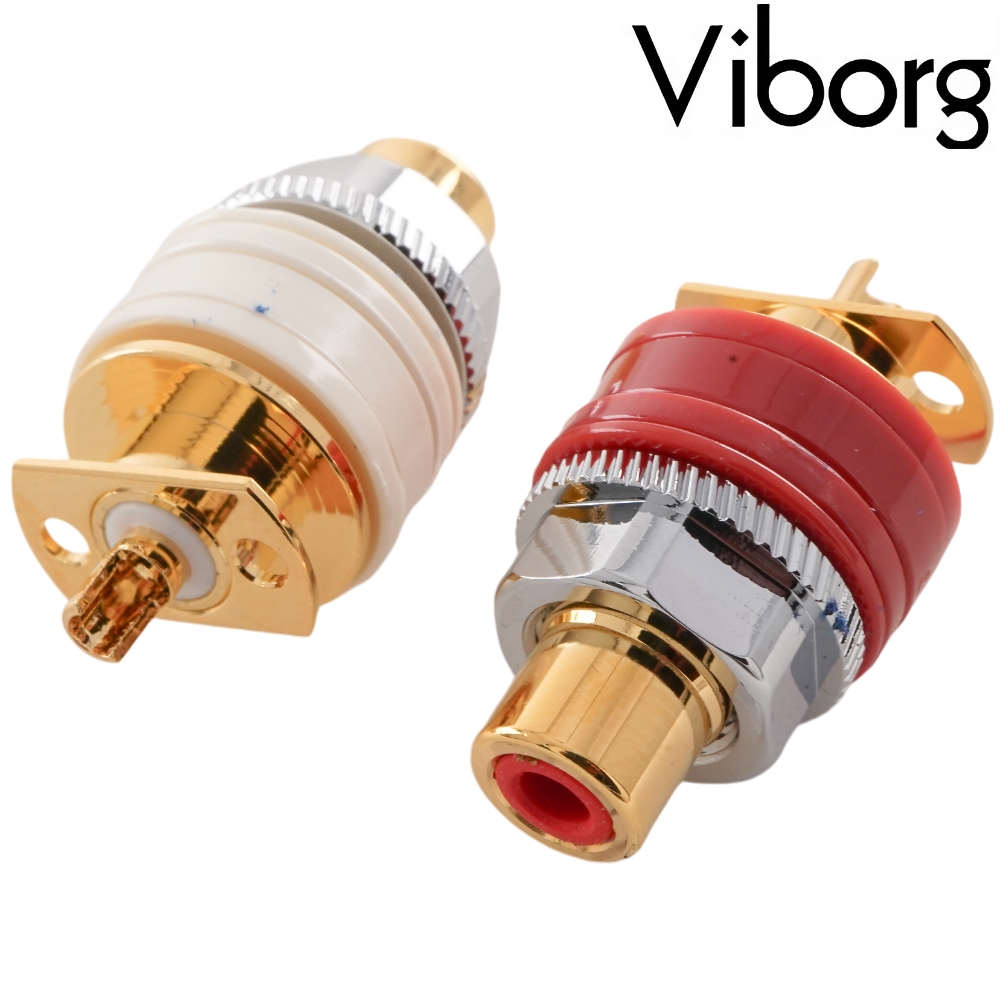 Viborg RC101G RCA Socket Pure Copper, Gold-plated