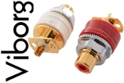 Viborg RC101G RCA Socket Pure Copper, Gold-plated