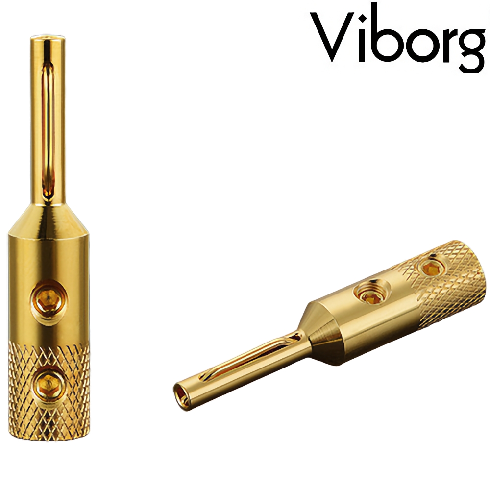 Viborg VB401G Banana Plug Pure Copper, Gold-plated