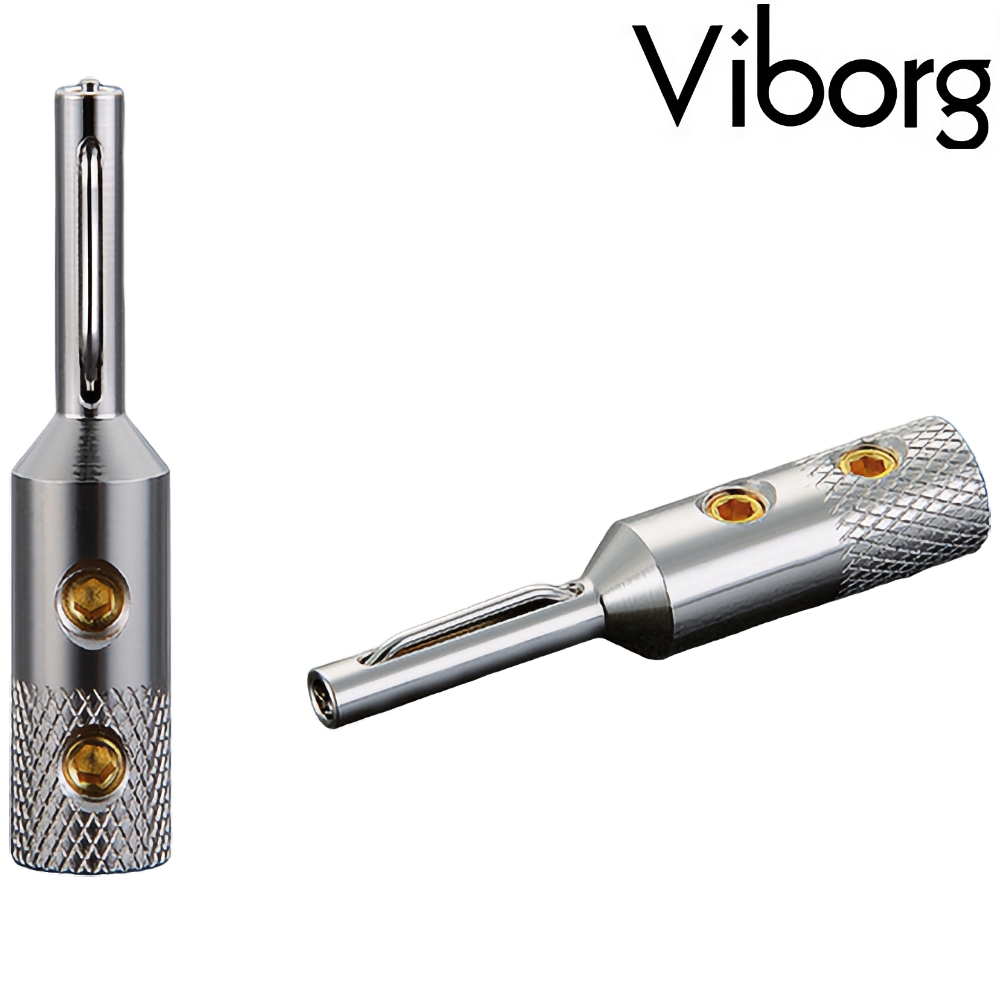 Viborg VB401R Banana Plug Pure Copper, Rhodium-plated