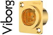 Viborg CM204G Male 4 Pin XLR Socket Gold-plated (Square)