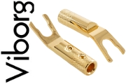 Viborg VS702G Spade Connector Pure Copper, Gold-plated