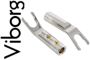 Viborg VS702R Spade Connector Pure Copper, Rhodium-plated