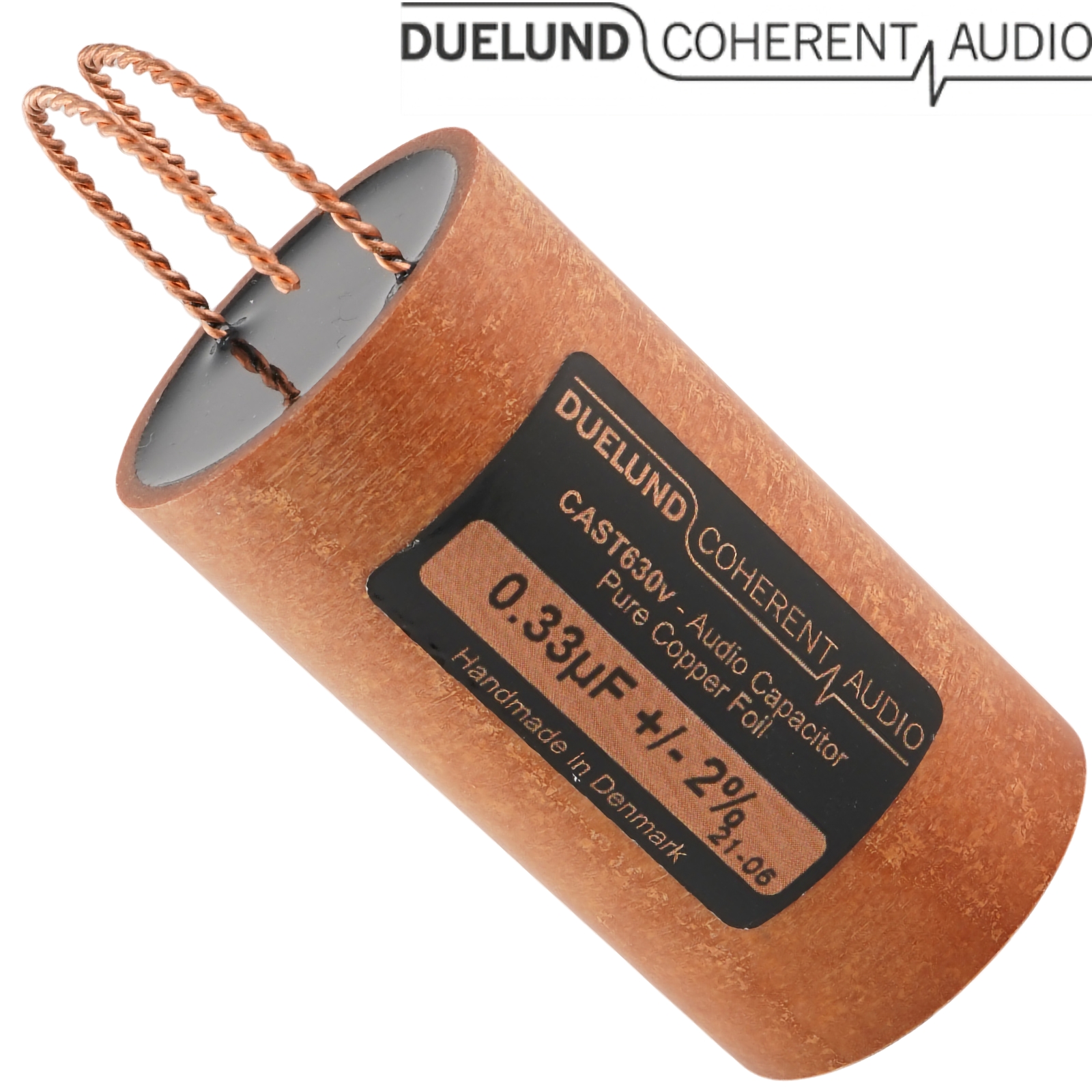 CASTDCCU-015: 0.33uF 630Vdc Duelund CAST PIO Pure Copper Capacitor