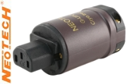 Neotech NC-P303G MKII G-UPOCC pure copper IEC plug, Cryo'ed, Gold-plated