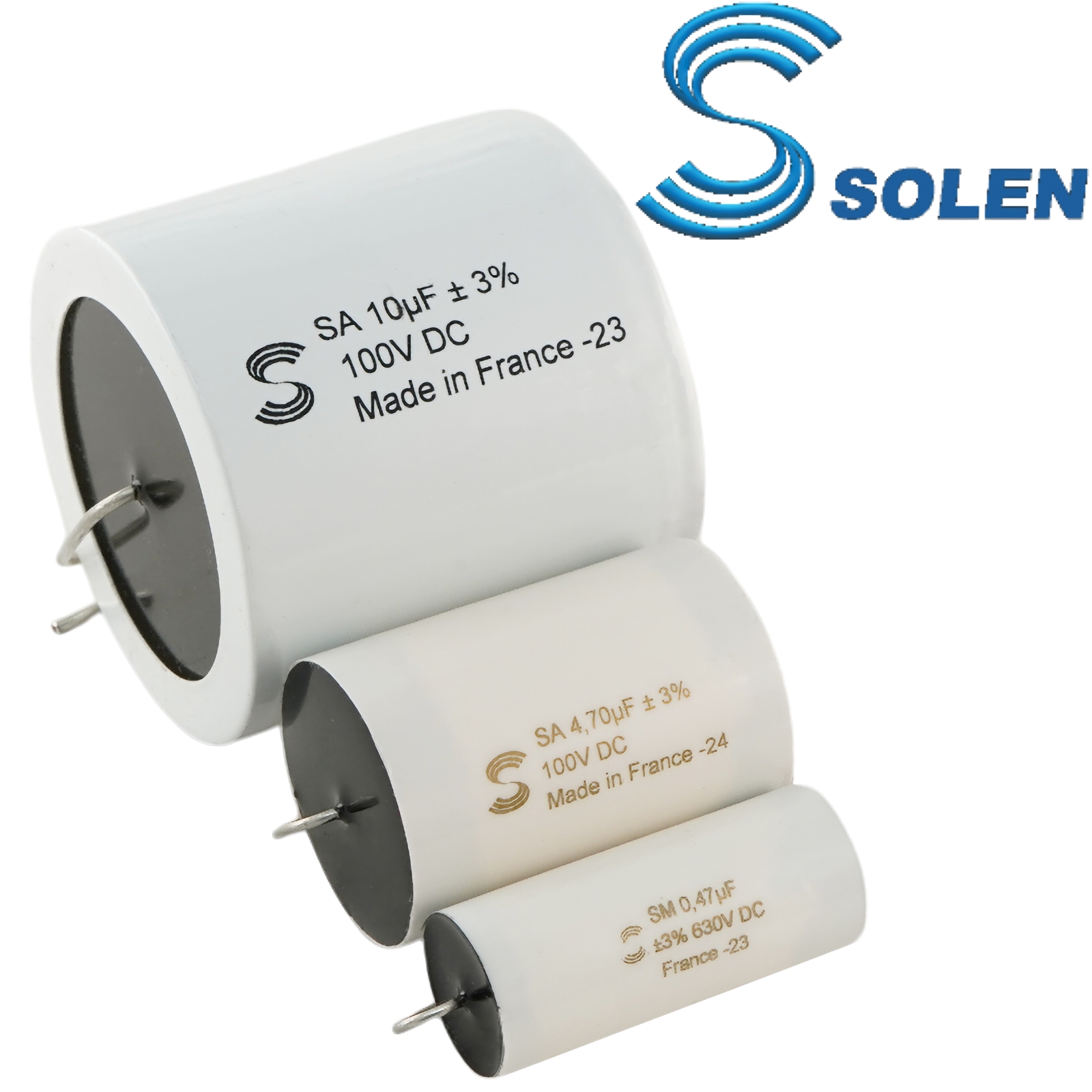 Solen SA, SB, SE, SM, SN & SY Tin Foil/Polypropylene Capacitors