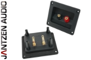 012-0310: Jantzen Single Square Speaker Terminal, Gold-plated, plastic nuts