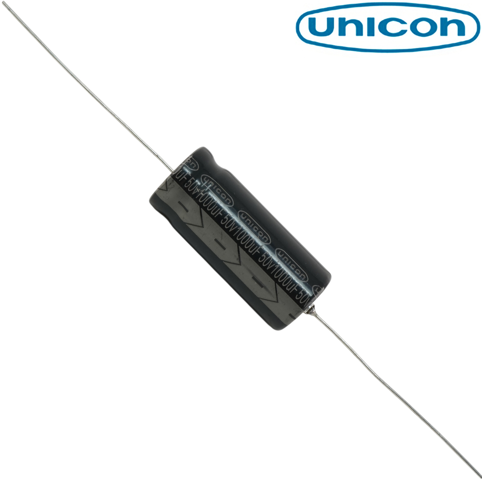 FUT1H102M: 1000uF 50Vdc Unicon Axial Electrolytic Capacitor