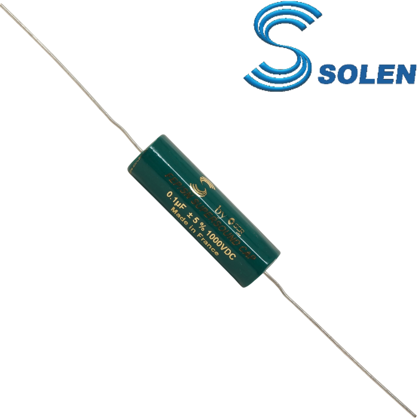 S3Q100N: 0.1uF 1000Vdc Solen FEP Tin Foil / Teflon Film Capacitor