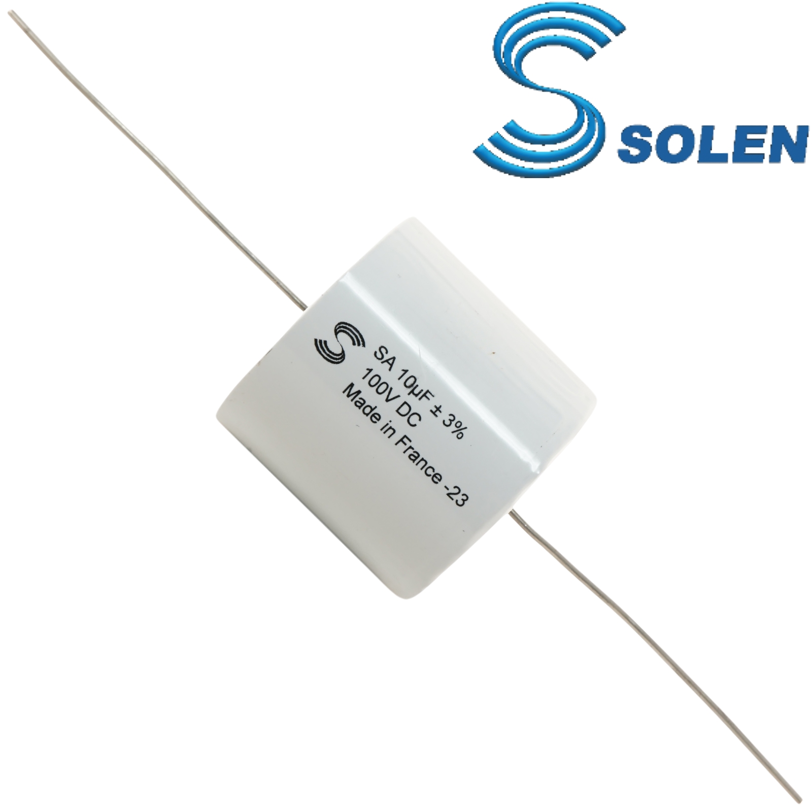 SA1000BN: 10uF 100Vdc Solen SA Tin Foil / Polypropylene Film Capacitor