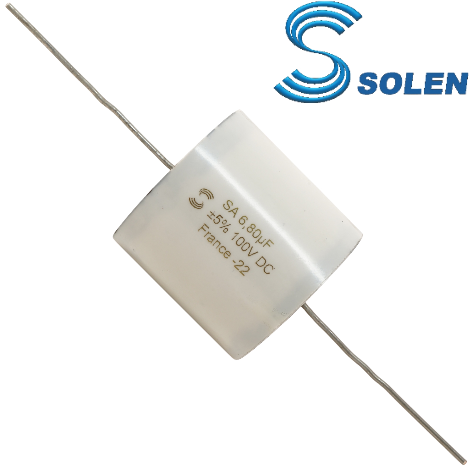 SA680: 6.8uF 100Vdc Solen SA Tin Foil / Polypropylene Film Capacitor