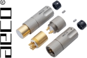 AECO AMI-1060G XLR plugs, Tellurium Copper Gold-plated