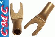 CMC-4005-CUR-G: CMC Copper, Gold-plated spade - DISCONTINUED