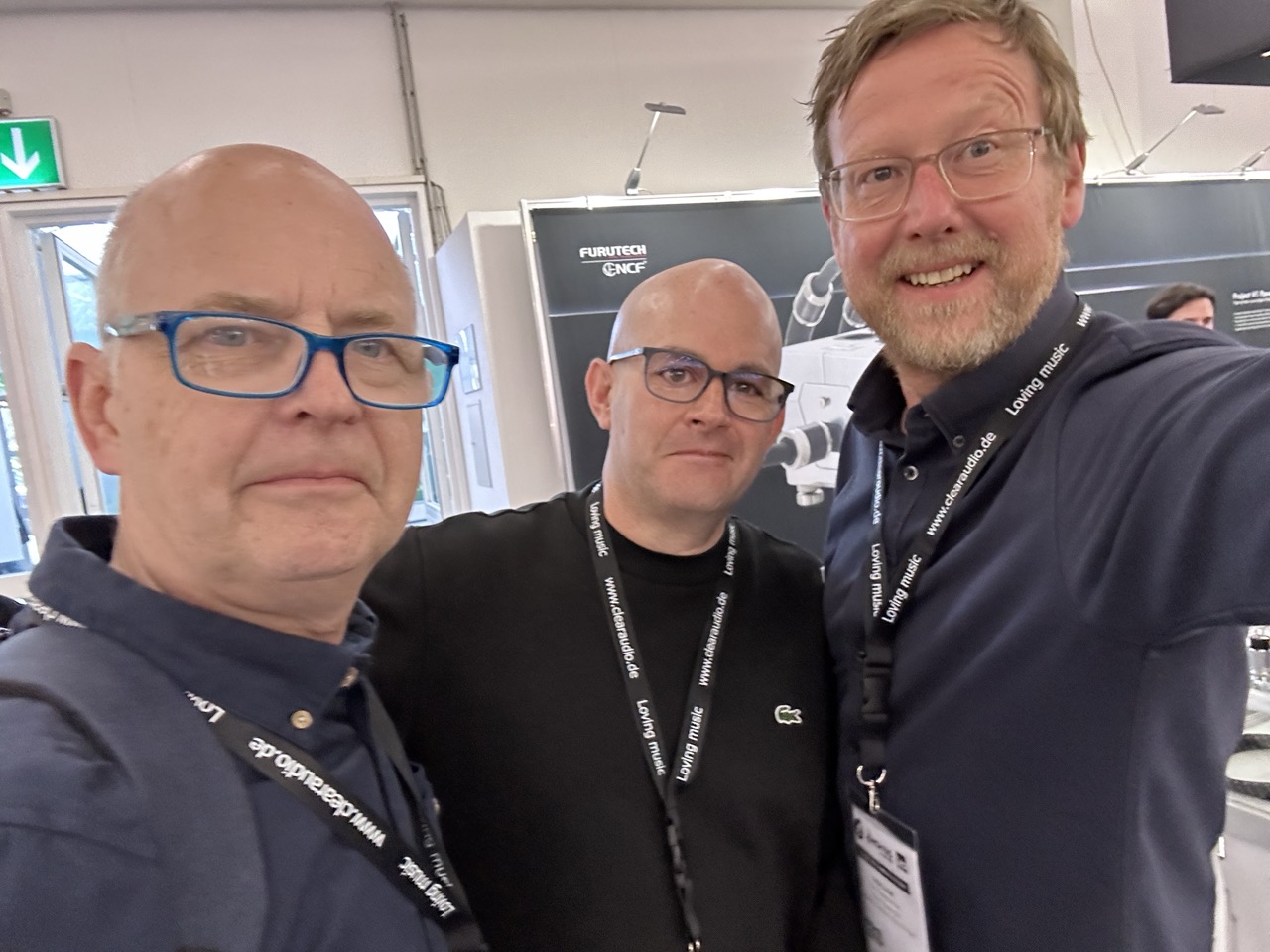 Bumped into the guys from Network Acoustics, great customers of ours who specialise in streaming and network cables. Always good to put a face to a name.