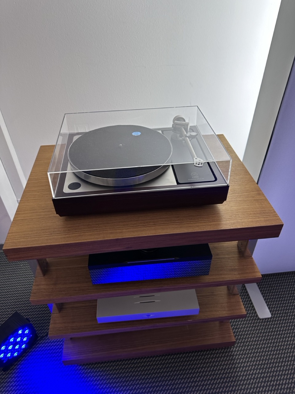 The Linn Sondek turntable, beautifully displayed. Once of my favourites.