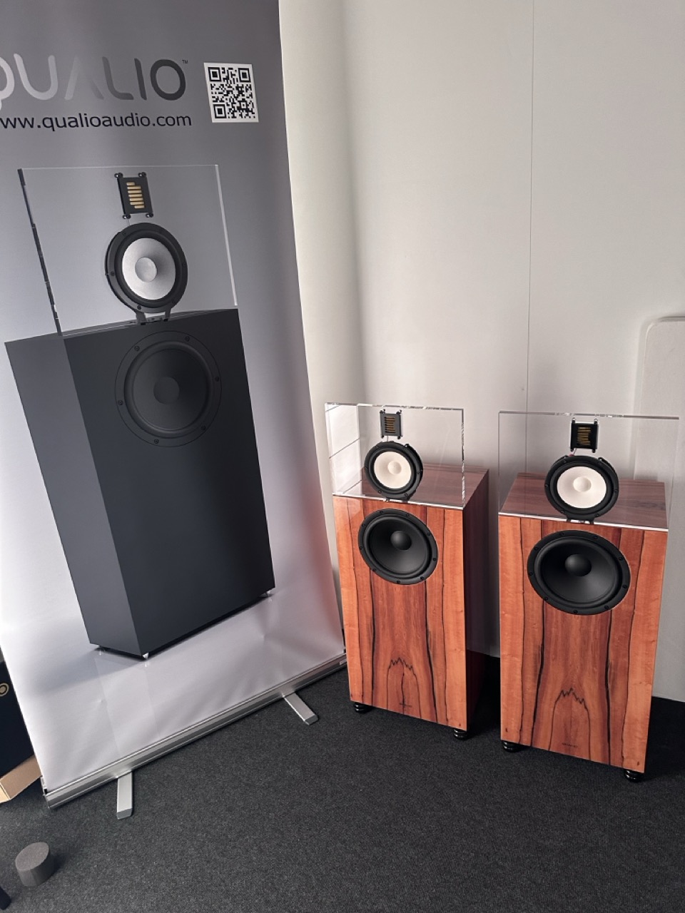 Cube Audio`s Qualio 3 way speaker sounded amazing. 