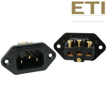 ETI Research Legato Gold-plated IEC Chassis Socket