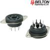 VTB8-PTS: Belton Octal valve base, tin plated, PCB mount