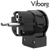 LE505R: Viborg Schuko AC Connector 90° Pure Copper, Rhodium-plated