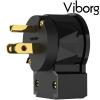 LM505G: Viborg US AC Connector 90° Pure Copper, Gold-plated