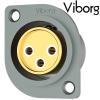 CF201G: Viborg Female XLR Socket Gold-plated