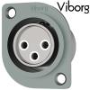 CF201R: Viborg Female XLR Socket Rhodium-plated