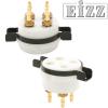 EZ-1204A: EIZZ UX4, 4 Pin Chassis Mount Valve Base, Teflon, Gold Plated, Ring Fixing