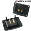 012-0320: Jantzen Single Square Speaker Terminal, Gold-plated, metal nuts (pair)